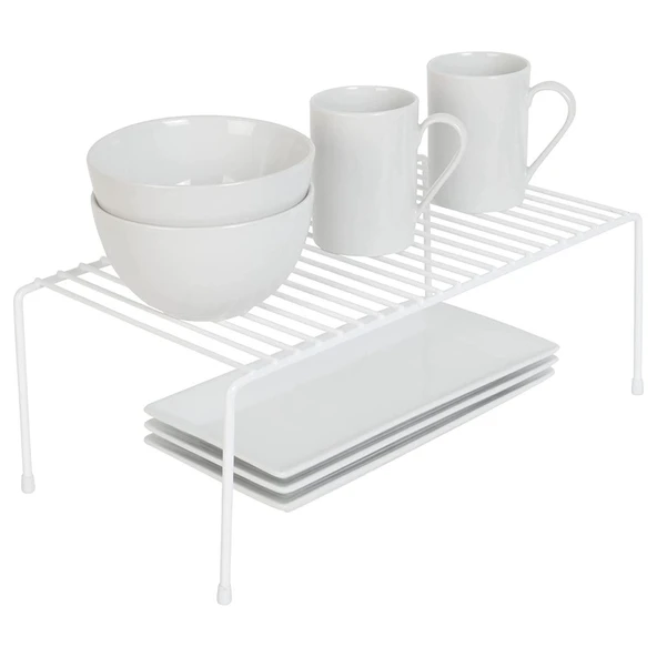 TEL ORGANİZER DOLAP DEPOLAMA RAFI 2'LI SET 22X40CM BEYAZ - 3