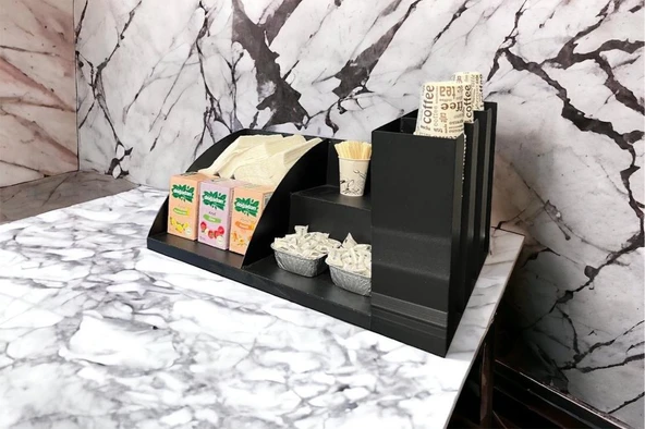 Çay & Kahve + 3 Bölmeli Bardaklık Set - 6