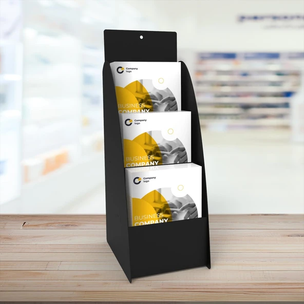 3 KATLI METAL BROŞÜRLÜK , A6 BROŞÜRLÜK,OFİS BROŞÜRLÜK , FUAR DAVETİYE STANDI,BİLGİLENDİRME STANDI , İNSERT STANDI, RAFLI BROŞÜRLÜK ,TANITIM STANDI , MASAÜSTÜ BROŞÜRLÜK , TEZGAHÜSTÜ BROŞÜRLÜK - 3