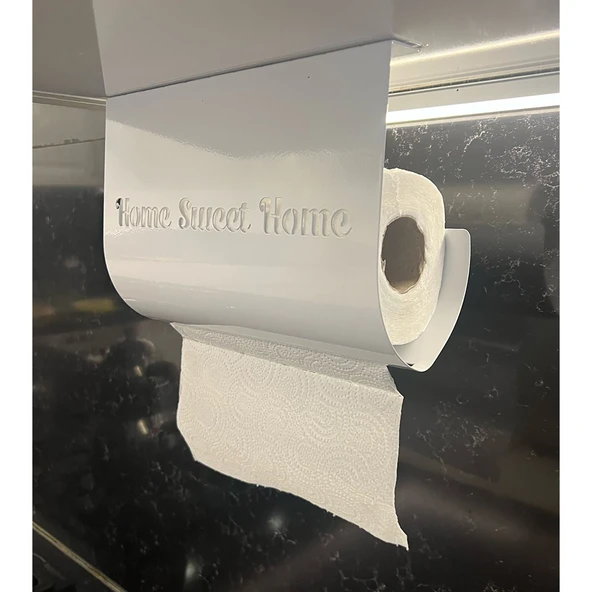 Home Sweet Home Temalı Beyaz Kağıt Rulo Havluluk - Resim 5