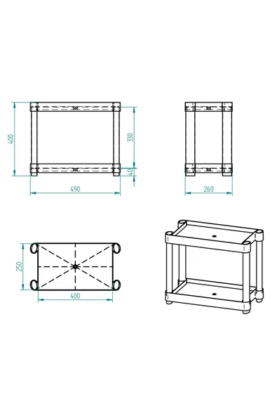 2 Raflı Plastik Tezgahüstü Organizer (Small Model - Resim 5