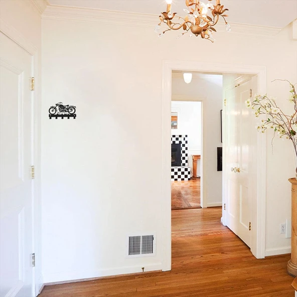 MOTOSİKLET TEMALI METAL ANAHTARLIK SİYAH - 7