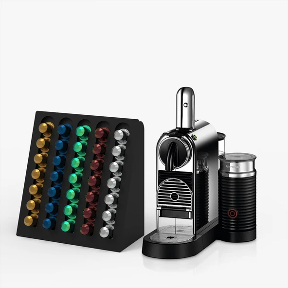 Kapsül Kahve Organizer Stand Model-2 Siyah - 4