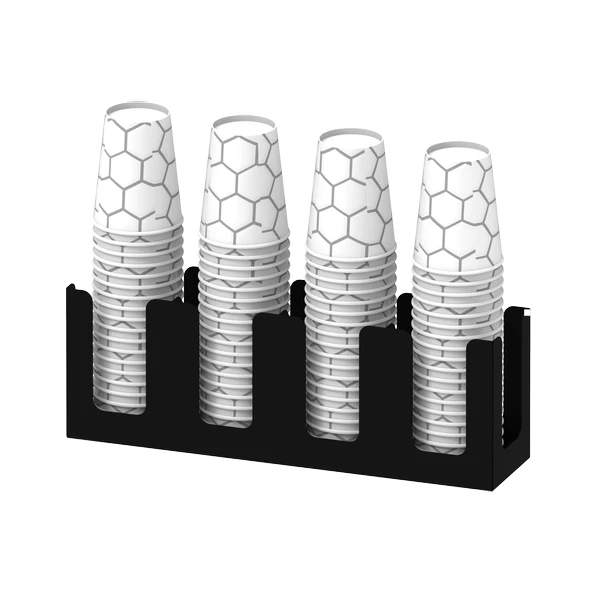 14Oz Kapasiteli 4 Bölmeli Metal Karton Bardaklık - Kahve Dükkanları ve HORECA İçin Mükemmel Bardak Ünitesi - 7