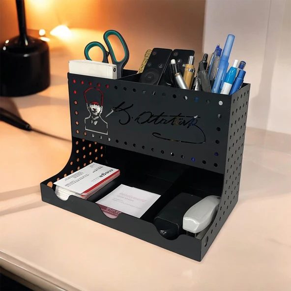 ATATÜRK TEMALI KALEMLİK MODEL 2 SİYAH - 4