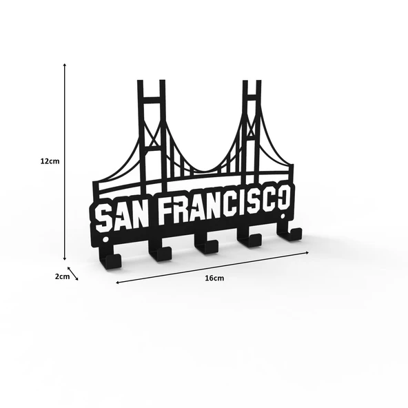 SAN FRANCISCO METAL ANAHTARLIK SİYAH - 8