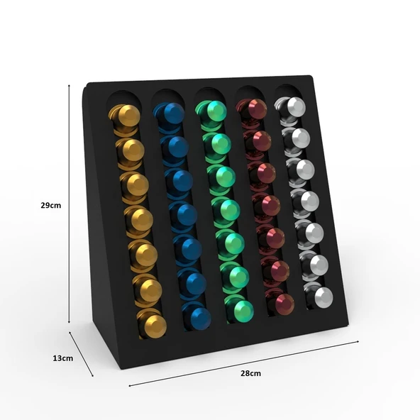 Kapsül Kahve Organizer Stand Model-2 Siyah - 2