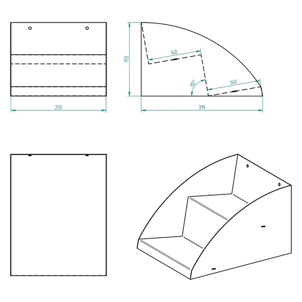 KASAÖNÜ , BAR ÖNÜ ,TEZGAH ÖNÜ APERATİF STANDI , TEZGAHÖNÜ ORGANİZER RAF 25 CM 2 KATLI MODEL SİYAH - 4