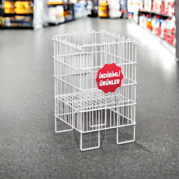 İNDİRİMLİ ÜRÜNLER 40X40 KATLANIR TEL HAVUZ SEPET BEYAZ
