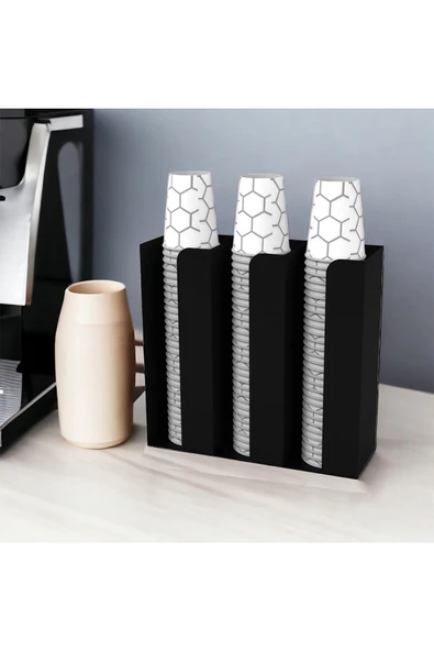 3 Bölmeli Özel Karton Bardaklık Organizer