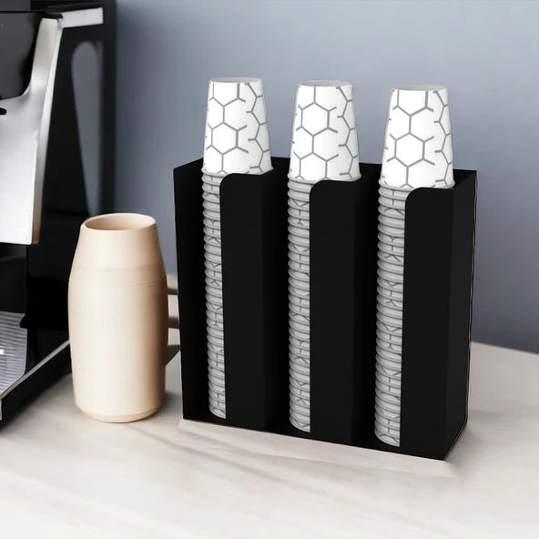 3 Bölmeli Özel Karton Bardaklık Organizer