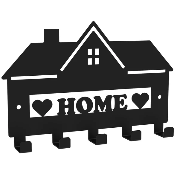 Metal Anahtarlık Askısı Siyah Model 2 - Şık ve Dayanıklı Duvar Montajlı Anahtar Askısı - 7