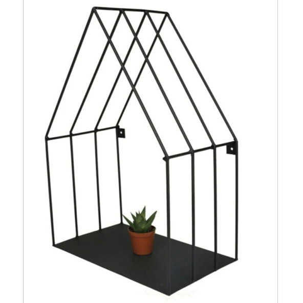 Şık Siyah Metal Duvara Monte Şamdan Dekoratif Mumluğu - 2