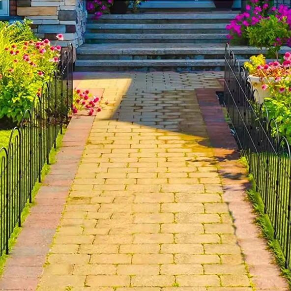 DEKORATİF BAHÇE ÇİTİ 10'LU SET 330CM MODEL - 1 SİYAH HOBİ BAHÇESİ, ÇİÇEK, SEBZE, MİNİ BAHÇE - 4