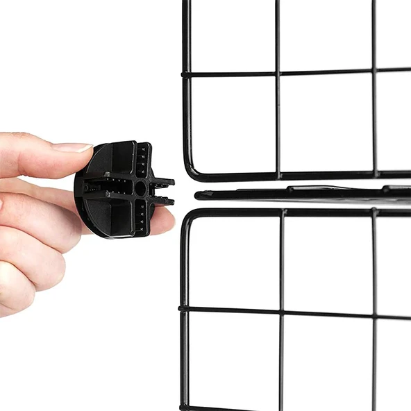 16'lı Tel Küp Çok Amaçlı Organizer Raf Siyah 33cm - 6