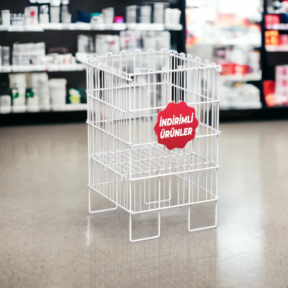 İNDİRİMLİ ÜRÜNLER 40X40 KATLANIR TEL HAVUZ SEPET BEYAZ - 3