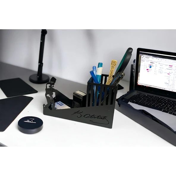 ATATÜRK TEMALI KALEMLİK SİYAH - 5