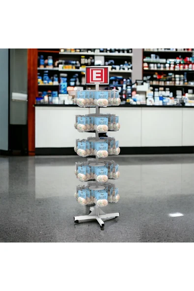 5 Katlı Kancalı Ayaklı Stand Model 1 Beyaz - 3