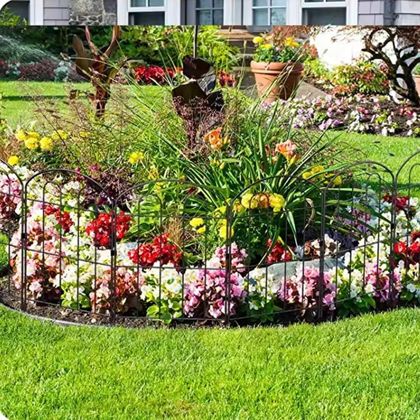 DEKORATİF BAHÇE ÇİTİ 33CM TEK PARÇA MODEL - 1 SİYAH HOBİ BAHÇESİ, ÇİÇEK, SEBZE, MİNİ BAHÇE - 9