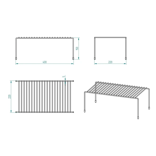 TEL ORGANİZER DOLAP DEPOLAMA RAFI 22X40CM BEYAZ - 4