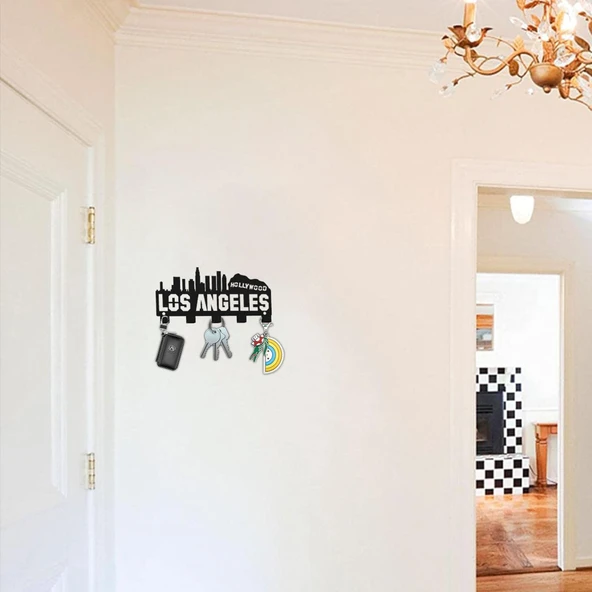 LOS ANGELES METAL ANAHTARLIK SİYAH - 3