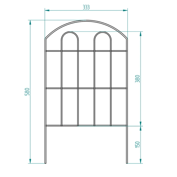 DEKORATİF BAHÇE ÇİTİ 33CM TEK PARÇA MODEL - 1 SİYAH HOBİ BAHÇESİ, ÇİÇEK, SEBZE, MİNİ BAHÇE - 3