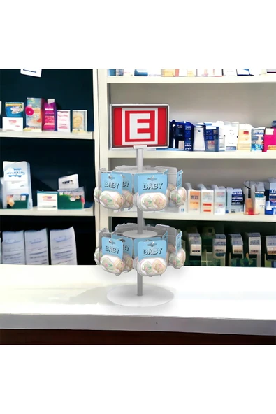 2 Katlı Kancalı Tezgahüstü Stand Model 1 Beyaz - 4