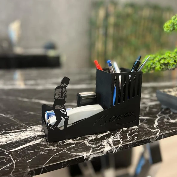 ATATÜRK TEMALI KALEMLİK SİYAH - 7