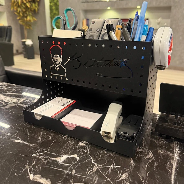 ATATÜRK TEMALI KALEMLİK MODEL 2 SİYAH - 6