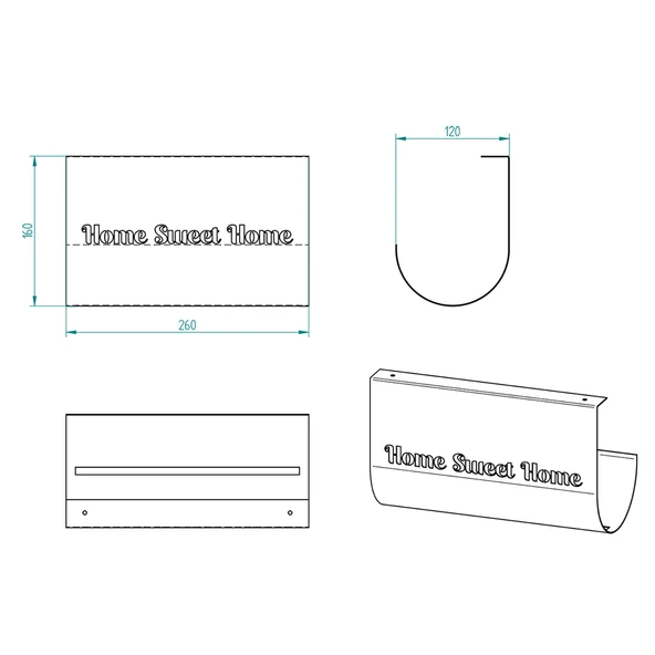 Home Sweet Home Temalı Beyaz Kağıt Rulo Havluluk - Resim 8