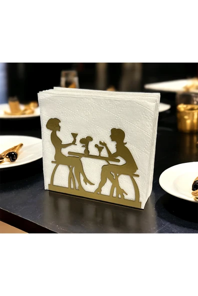 SOHBET TEMALI METAL PEÇETELİK GOLD - Resim 3