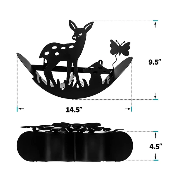 Geyik Temalı Metal WC Tuvalet Kağıtlığı - 7
