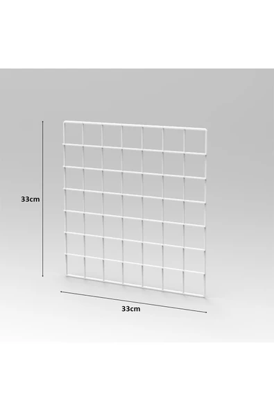 Connectör Hasır Teli 33x33cm Beyaz Tel Küp Çok Amaçlı Organizer Raf Yedek Tek Parça