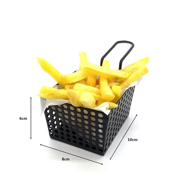 Modern Mini Patateslik Sunum Sepeti Model-1 SİYAH - 2