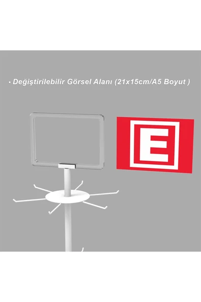 2 Katlı Kancalı Tezgahüstü Stand Model 1 Beyaz - 6