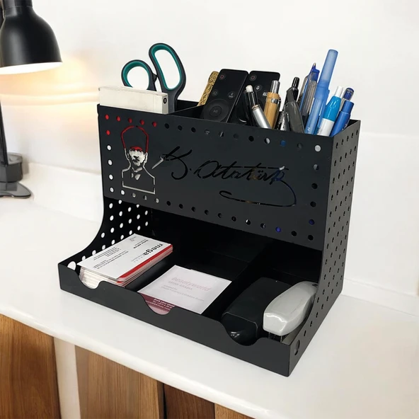 ATATÜRK TEMALI KALEMLİK MODEL 2 SİYAH - 2