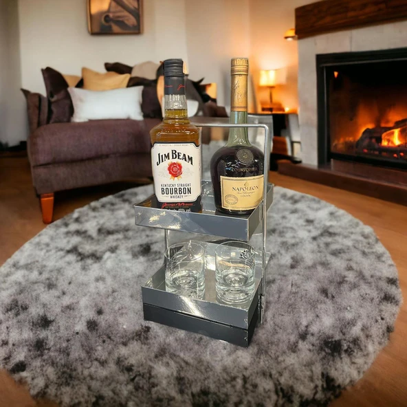 20x20 Gümüş Tezgahüstü Mutfak ve Banyo Iki Katlı Organizer - 4