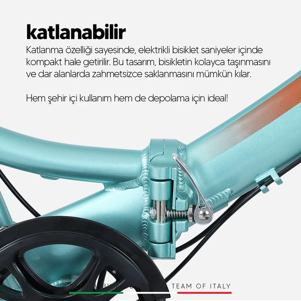 Stradacycles E-Via 20 Jant Hidrolik Disk Katlanabilir Elektrikli Bisiklet - 3