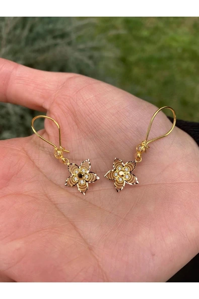 Sallantılı Çiçek Küpe - 2