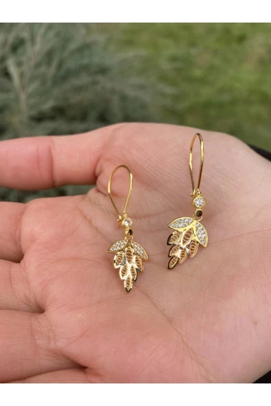 Sallantılı Yaprak Küpe - 1