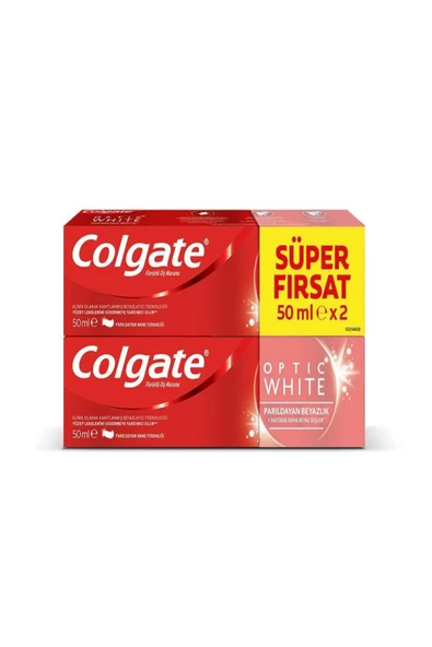 NEXTPAGE Colgate Optıc Whıte 50 Ml Diş Macunu 2 Li