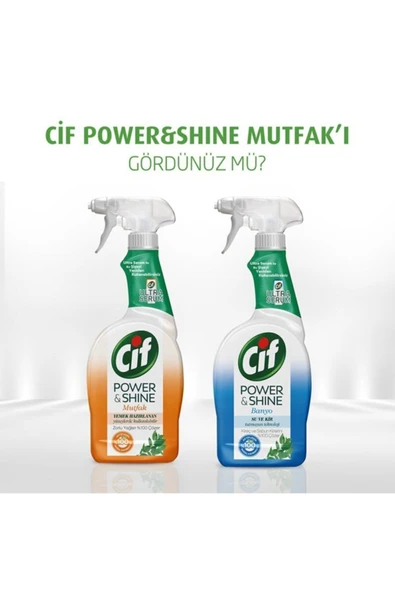 CİF Power & Shine Sprey Temizleyici Mutfak Yağ Çözücü 750 ml - Resim 6