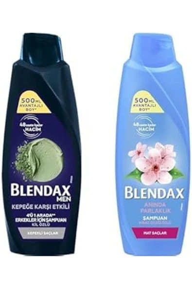 KARADAĞSB Blendax Erkekler İÇin Kepeğe Karşı Etkili 500 Ml Ve Blendax Anında Parlaklık Ve Yumuşaklık Kiraz Çi