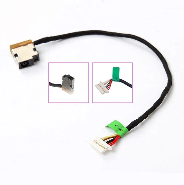 Hp uyumlu 15-Ay032Nt (Z9A14Ea) Notebook Dc Power Jack, Şarj Soketi Girişi (Kablolu) - Resim 1