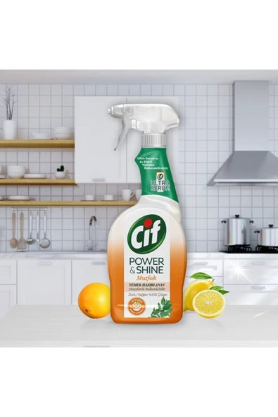 CİF Power & Shine Sprey Temizleyici Mutfak Yağ Çözücü 750 ml - Resim 3