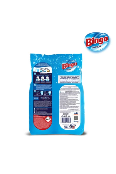 BİNGO Premium Toz Çamaşır Deterjanı 7 Kg Beyaz 2'li - 3