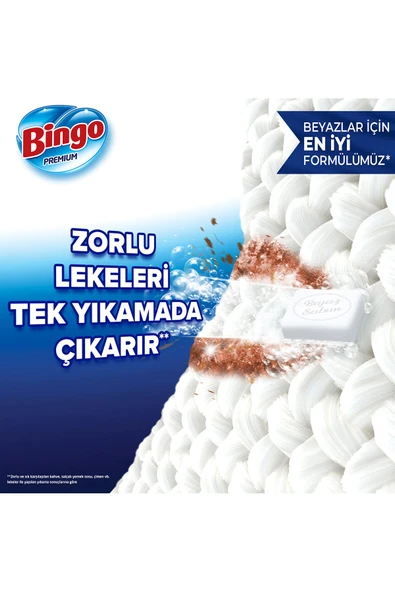 BİNGO Premium Toz Çamaşır Deterjanı 7 Kg Beyaz 2'li - 4