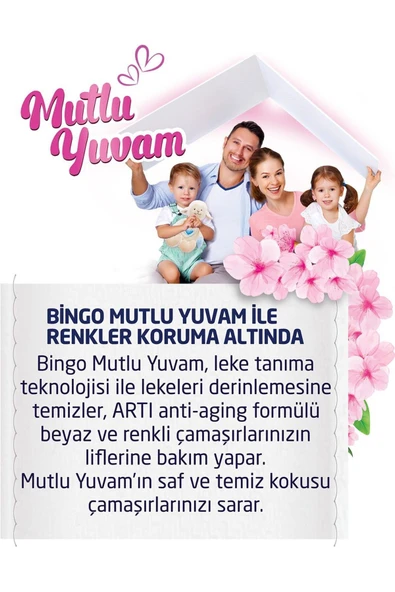 BİNGO Matik Mutlu Yuvam Renkliler ve Beyazlar Toz Çamaşır Deterjanı 8 kg 2'li - 5