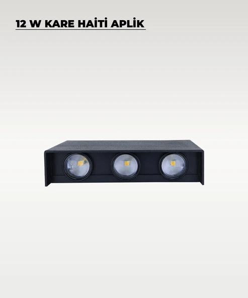 Haiti Led Aplik Siyah Kasa 2200K Amber Işık - 3