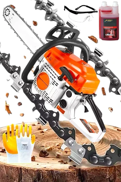 Benzinli Testere Hızar Motoru Ağaç Odun Kesme Testeresi - 2